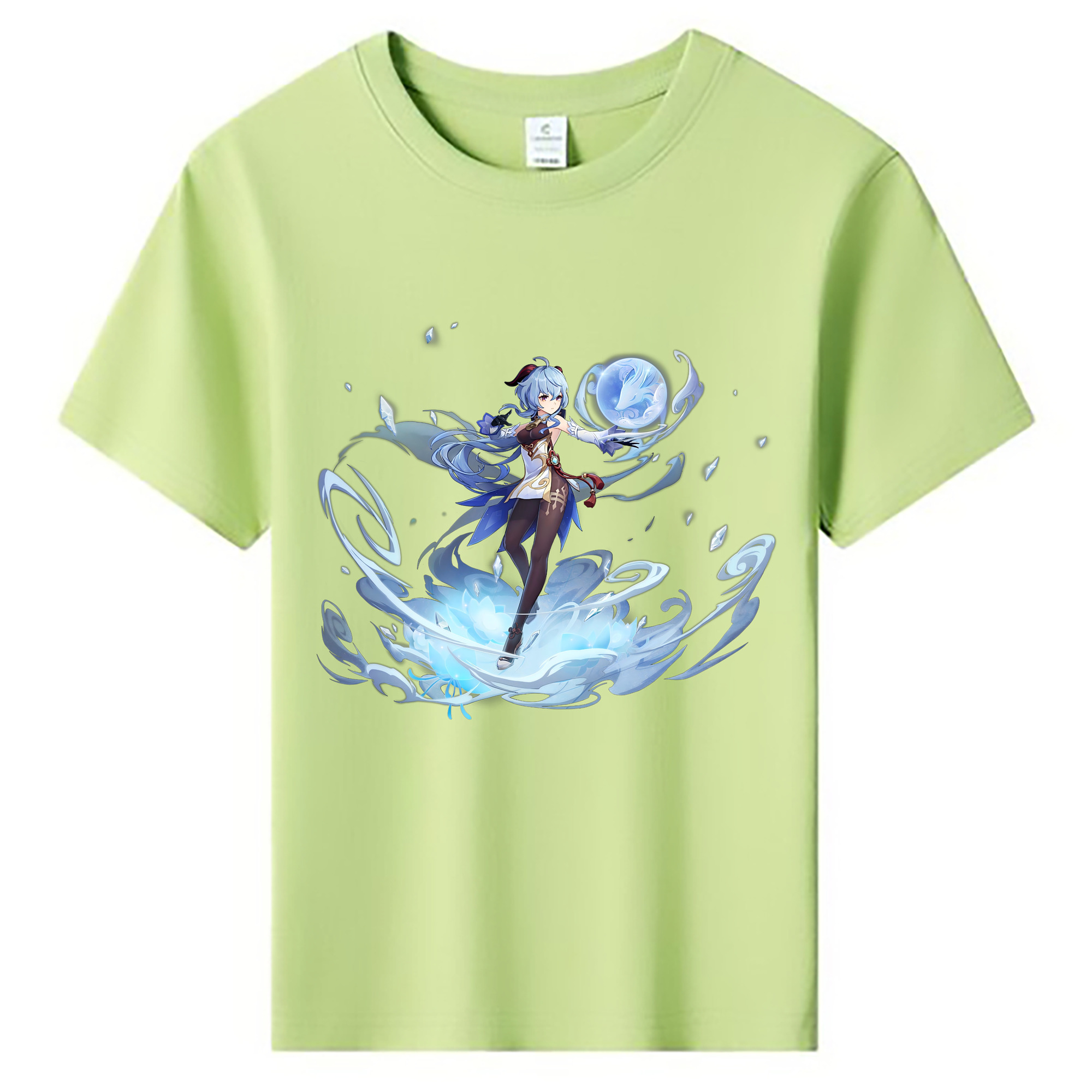 げんし神 甘雨 かんう genshin Ganyu 綿100％キッズTシャツ（フロントプリント）